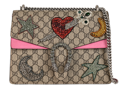 Medium Embellished Dionysus, &pound;850, Handbags, Beige, Canvas, Front view